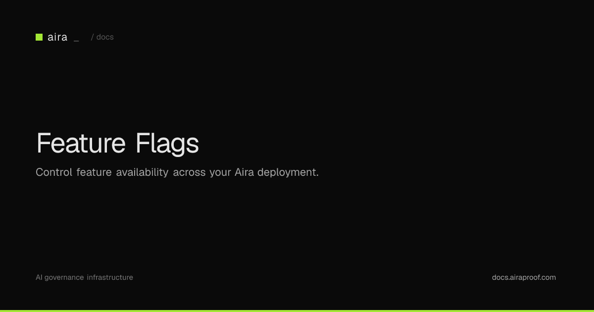 Feature Flags | Aira Docs